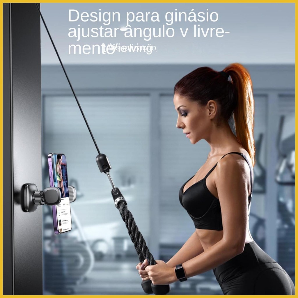 Suporte Magnético Resistente Para Telefone , Academia , Celular , Treino , Acessório Fitness , Base