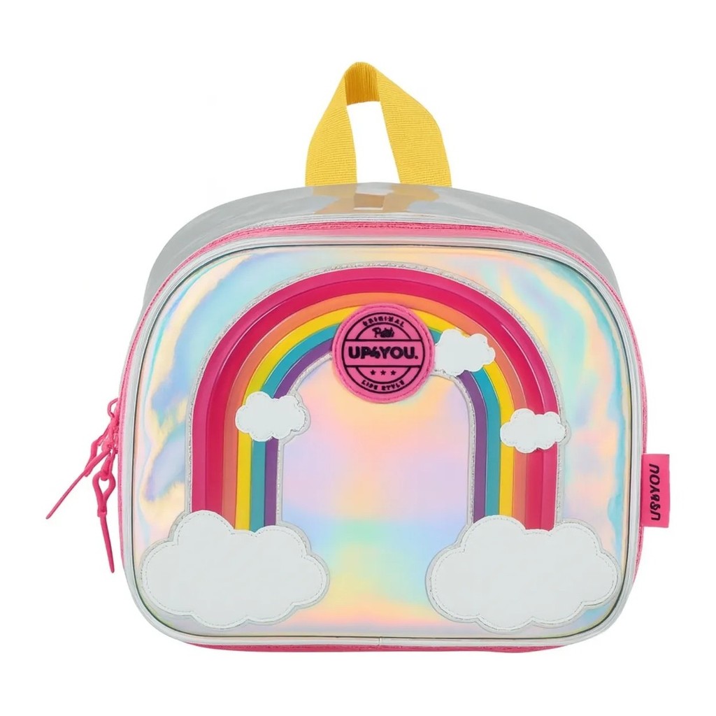 Lancheira Térmica Infantil Luxcel UP4YOU Arco-íris Holográfico