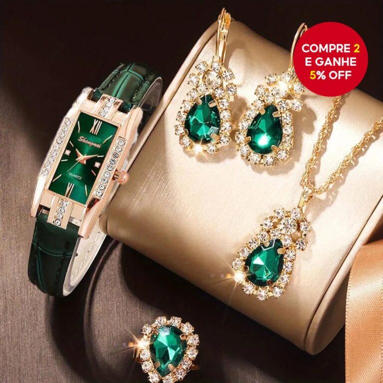 Relógio De Moda Rhinestone Retângulo Feminino De