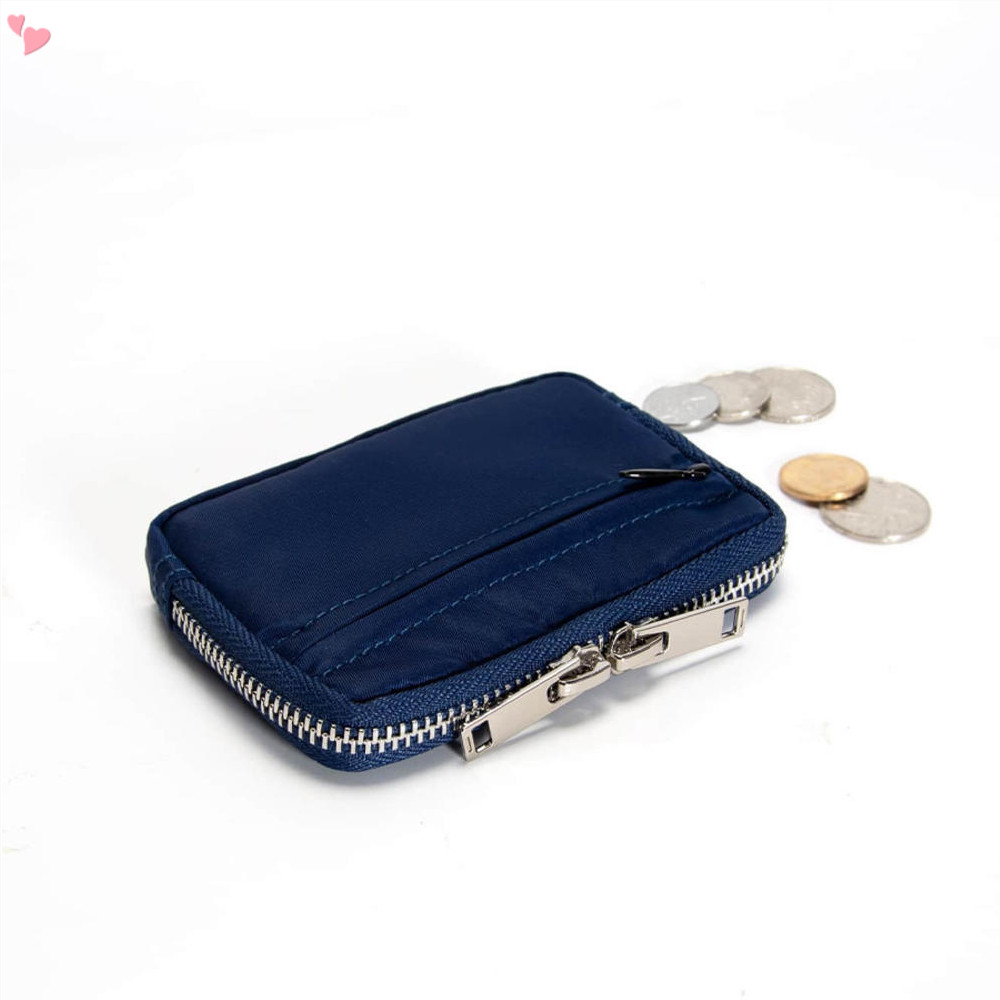 Carteira Masculina Japonesa Porta-Cartões Pequeno Nylon À Prova Dágua Bolsa Com Zíper Para Moedas