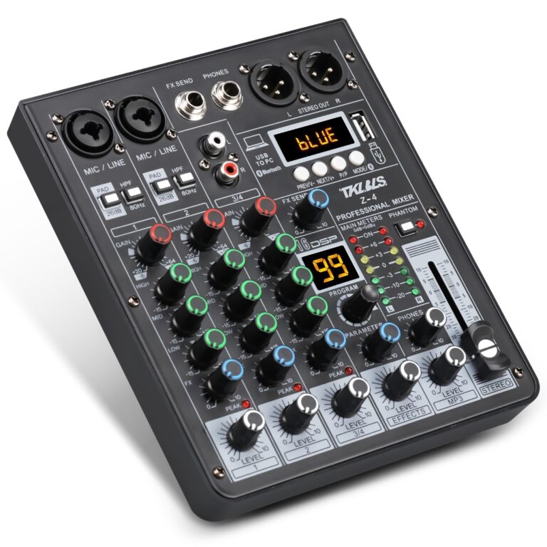 Mesa de Som Profissional  4/6/8 canais Áudio blue