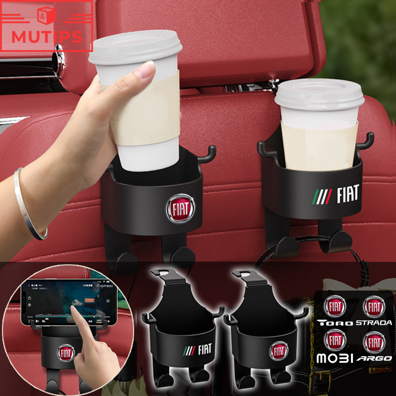Fiat Suporte Para Copos De Água Com Gancho Carro Telefone De Rack De Armazenamento Automático Strada