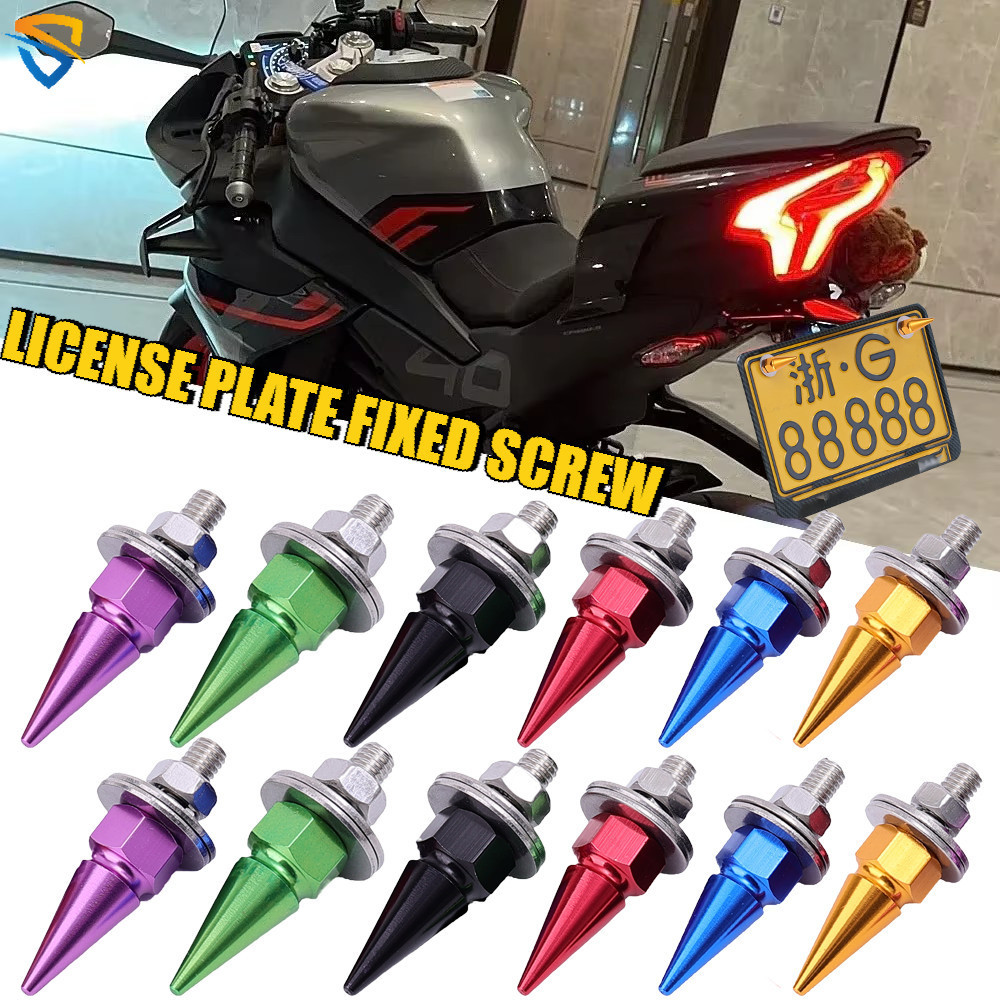 Moda Rebite Design Carro Motocicleta M6 Quadro Da Placa De Licença Parafuso Fixo Fixador Metal Estil