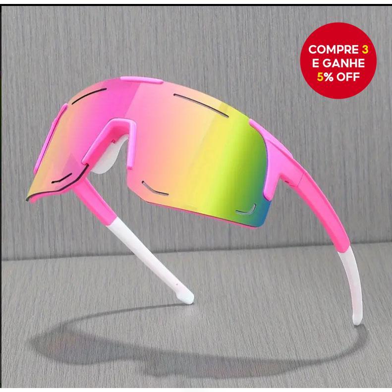 Óculos Esportivos Grandes Vintage Proteção UV Para Ciclismo , Caminhada , Esqui , À Prova De Vento A