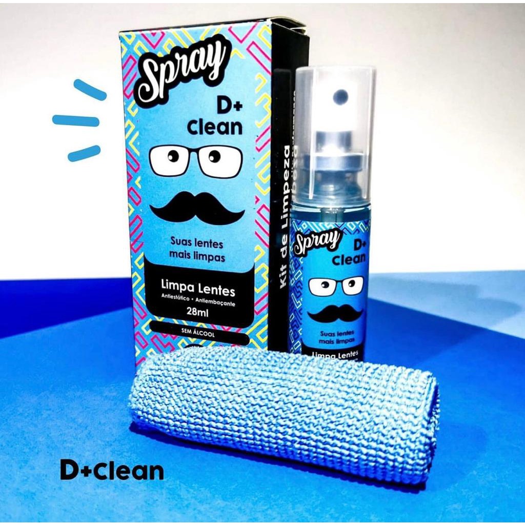 Kit Limpa Oculos Lentes 25ml+ lenço 15x15cm