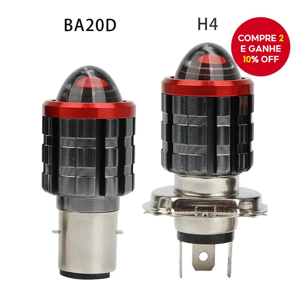 Farol de motocicleta transfronteiriço de venda quente h4 ba20d 20w lâmpada LED de feixe alto e baixo