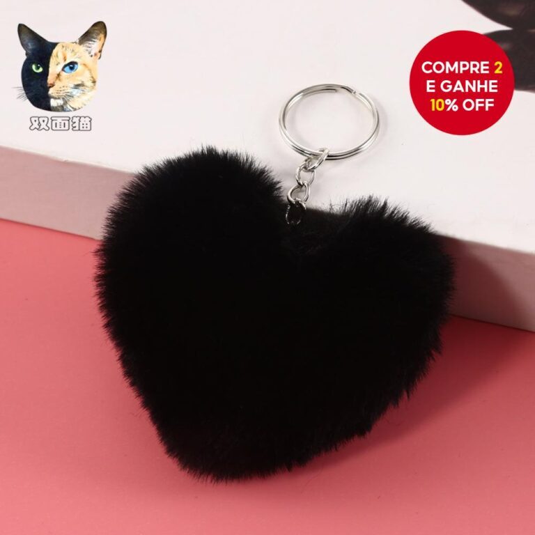 Chaveiro Feminino De Coração De 8 Cm  Pingente D