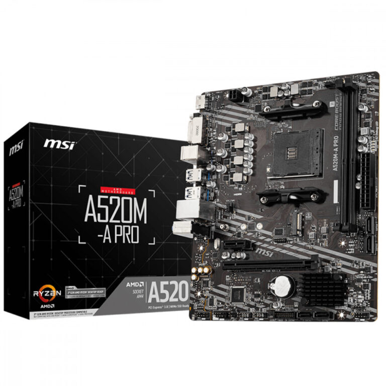 Placa Mãe MSI A520M-A PRO Socket AMD Ryzen AM4 Mi