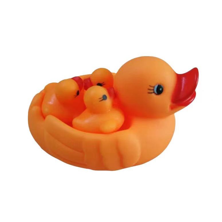 Kit Brinquedo De Vinil Hora Do Banho Pato Patinhos Banheira