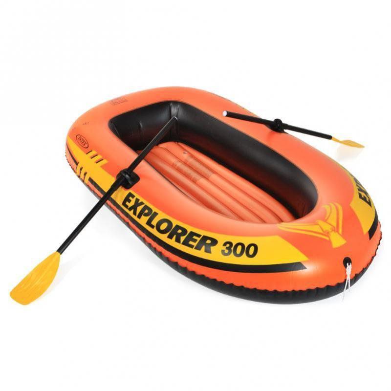 Bote Inflável Explorer 300 Intex Até 186kg – Par Remos Bomba