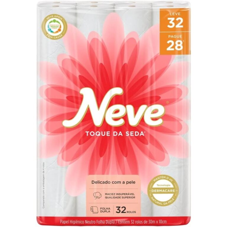 PAPEL HIGIÊNICO NEVE FOLHA DUPLA LEVE 32 PAGUE 28