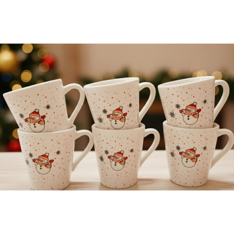 Kit 6 Xícaras Café 120ml Branca Chá Decorada Na