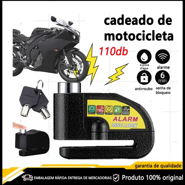 Alarme De Bloqueio De Disco Motocicleta Anti-Roubo