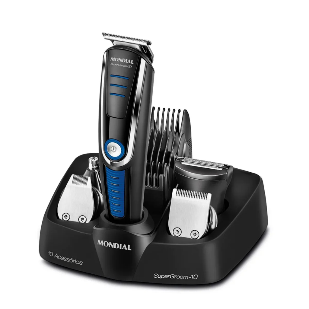 Barbeador Mondial Aparador de Pelos Super Groom 10 BG-03 Bivolt 6W