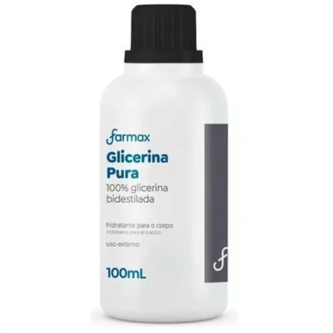 Glicerina Pura 100% Bidestilada Farmax 100ml Hidra