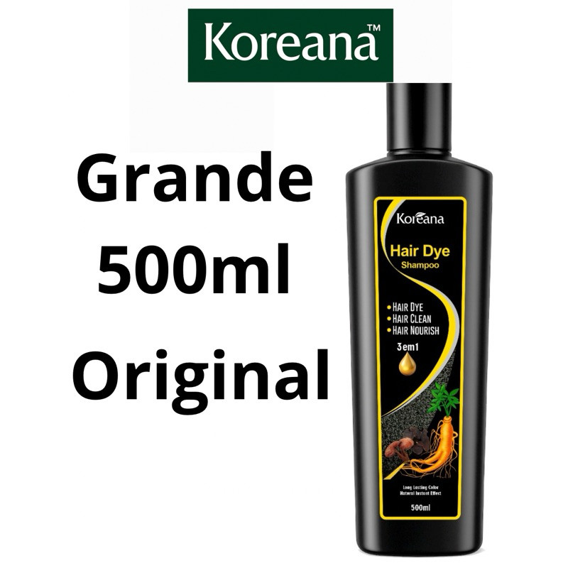Shampoo Tonalizante Preto Grande 500 Ml – Tintura – Preta