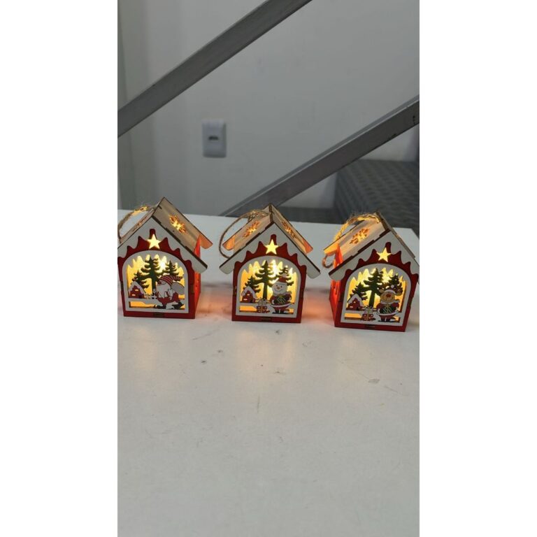 Enfeite Luminoso Natalino Casinha Árvore de Natal