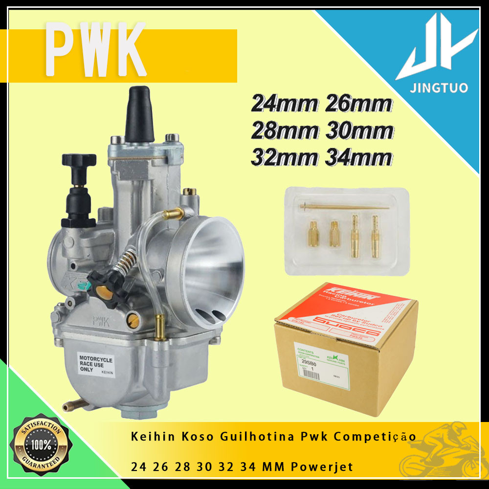 Motocicleta Carburador Guilhotina CompetiçãO para Keihin KOSO PWK 24 26 28 30 32 34mm 2T 4T ATV Quad