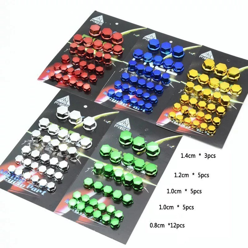 30 Peças Parafusos de Cobre Modificados para Motocicleta em Metal Chapeamento para Acessórios de Cap