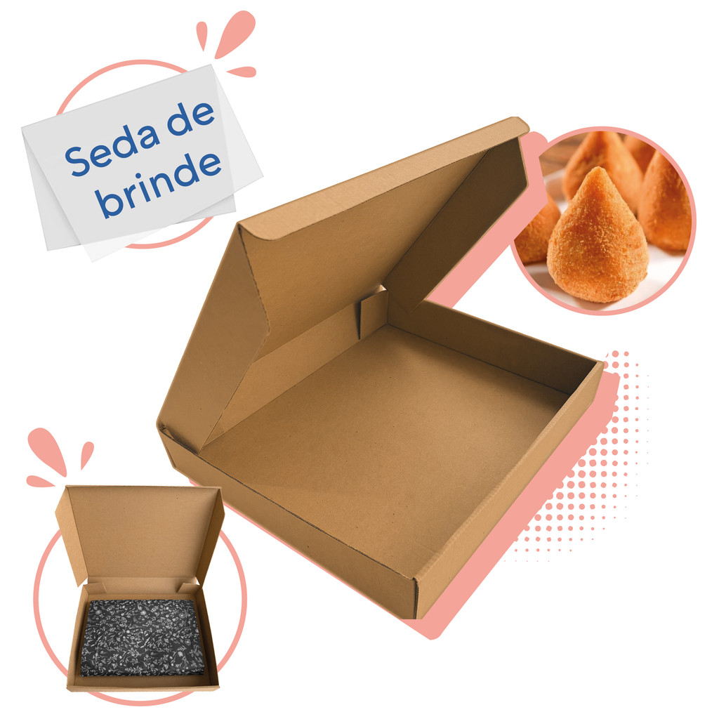 Kit Caixas de Papelão Parda 30x25x5cm Embalagem Para Salgadinhos Doces e Roupas