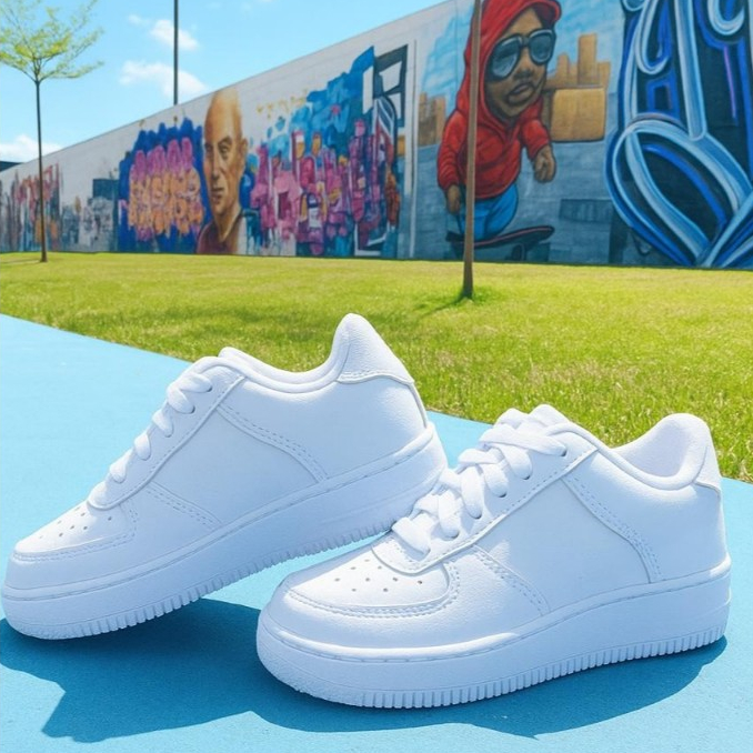 Tênis INFANTIL Branco  estiloso allympus Conforta