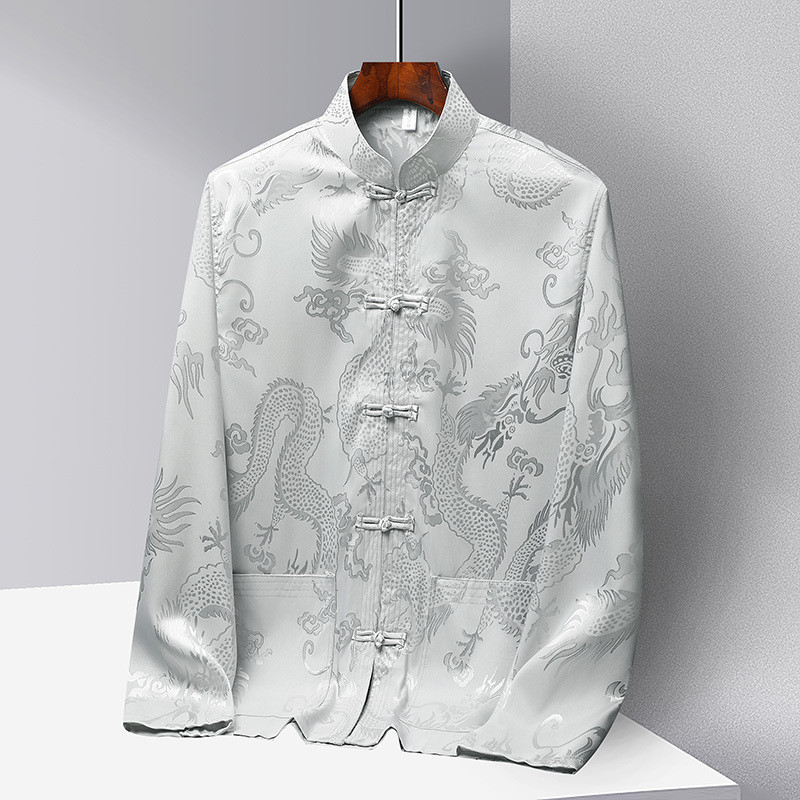 Terno Tang Masculino Roupa Tradicional Chinesa Roupas De Ano Novo Chinês Estilo Padrão De Dragão Sed