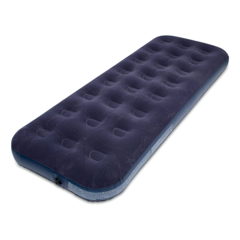 Colchão Inflável Solteiro Azul Camping Praia + K