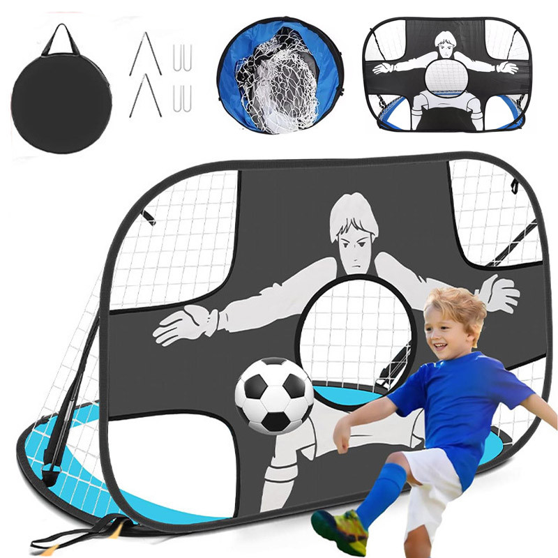 Rede De Futebol Infantil Portátil Dobrável Com Gol Duplo, Adequada Para Jogos De Futebol Infantil