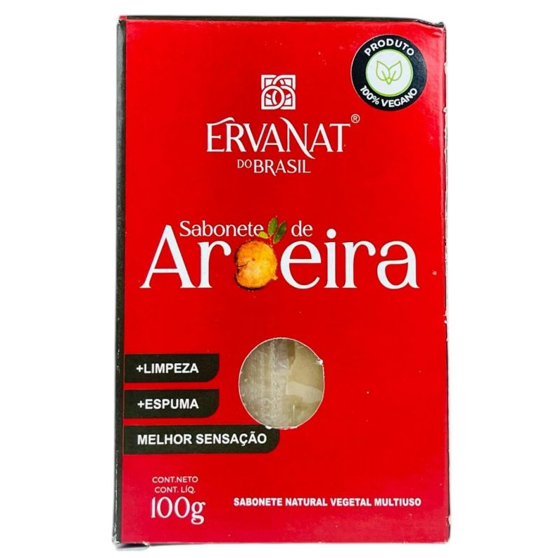 Sabonete de Aroeira 1 Un. +Espuma e +Limpeza Para a Pele 100g ErvaNat do Brasil