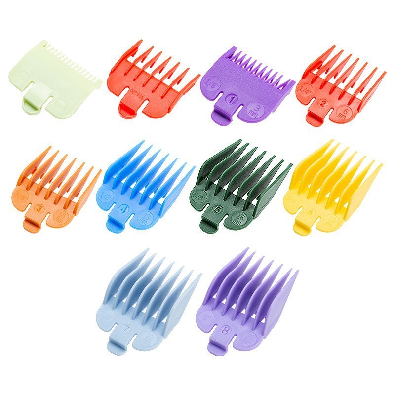 10/3pçs Pente De Reposição Colorido Para Cortar Cabelo 1,5-22mm