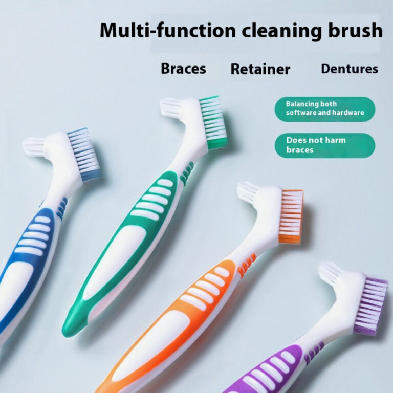 Escova Para Limpeza De Dentaduras 2 Em 1 : Cabeça