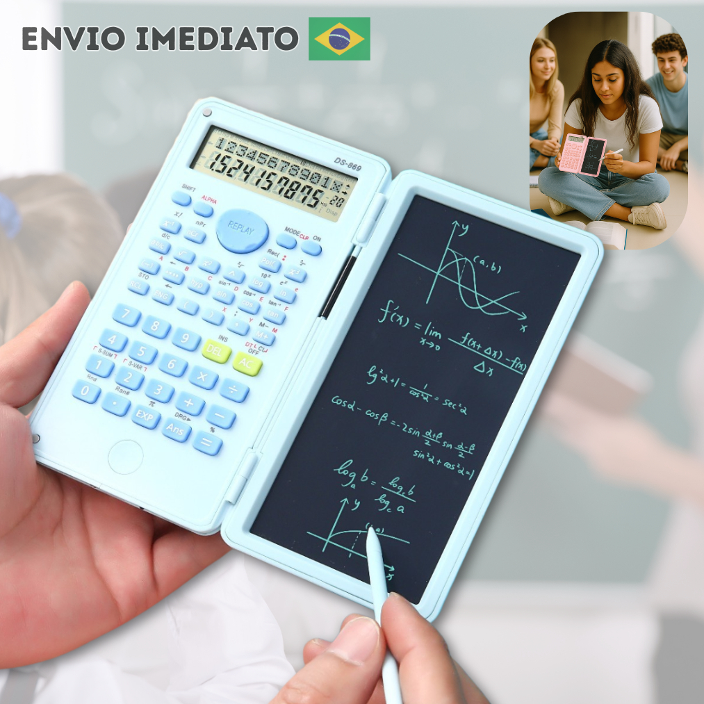 Calculadora Cientifica C/ Lousa Digital P/ Escola Faculdade Trabalho C/ 240 Funçoes Portatil