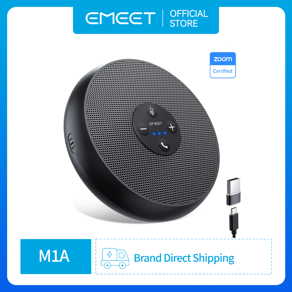 Conferência De Viva-Voz EMEET M1A Zoom Certificado 360 ° Alto-Falante USB Com Captação De Para 5 A 8