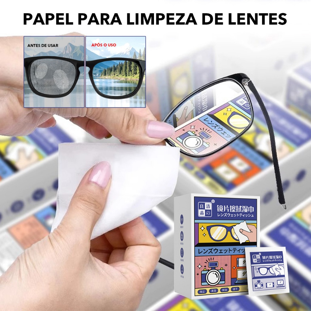 Toalhetes Descartáveis Para Limpeza De Lentes , Pano De Microfibra Óculos , Sem Riscos Seguros , Lim