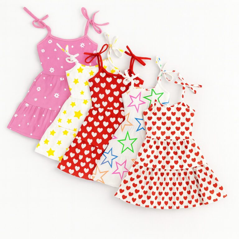 Kit 3 Vestidos Infantis Menina Estampado Alça de 