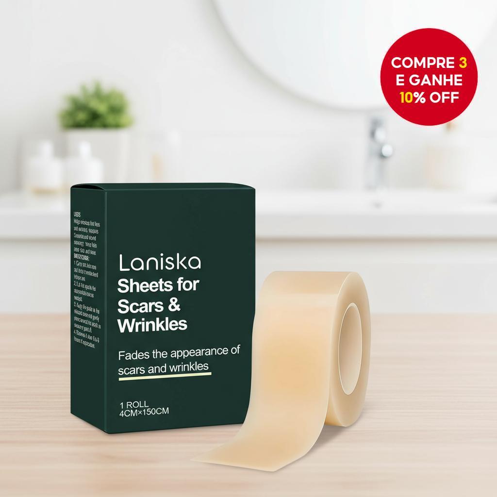 Fita de Silicone para Remoção de Cicatrizes Cirúrgicas, de Acne e Queimaduras – Clareia com o Tempo