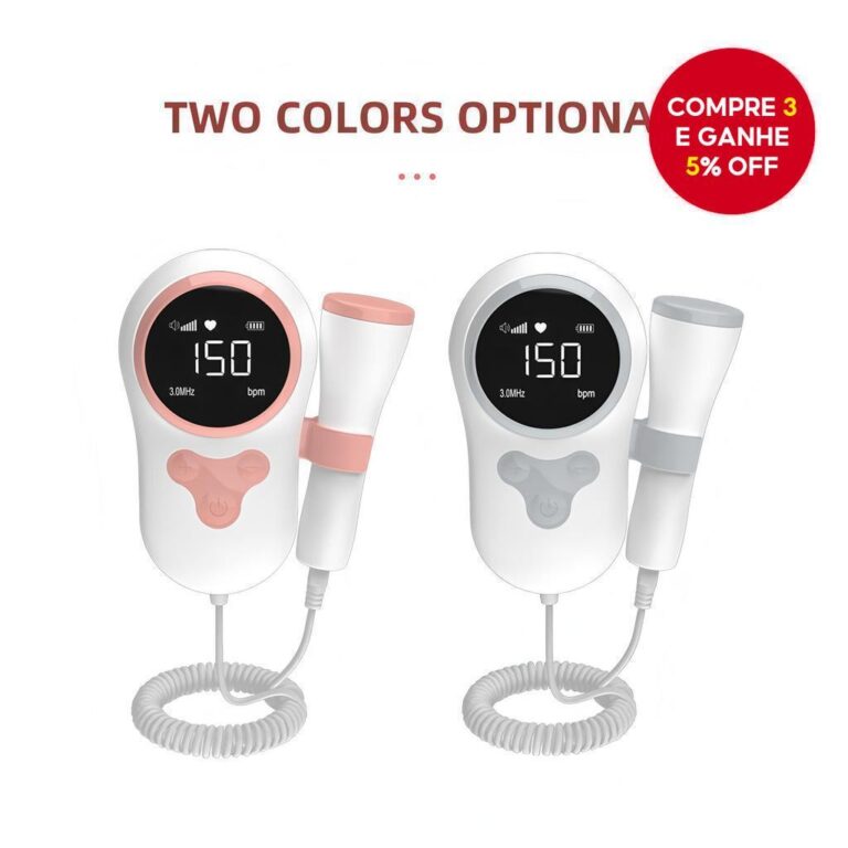 Doppler Fetal de 3MHz com Display LCD, Monitor de 