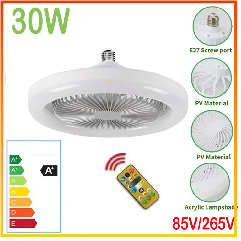 Ventilador De Teto Com Led Lâmpada Novo Com Contr