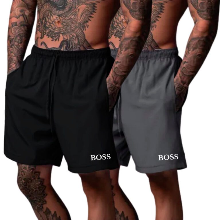 Shorts Tactel Estampado Kit 2 Masculino Secagem R�