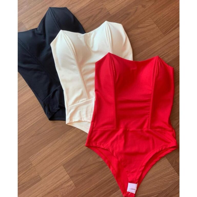 Body Feminino Alice Tomara Que Caia Corselete Mang