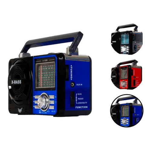 Rádio A Pilha E Tomada Am Fm Sw Pendrive Com Sd R