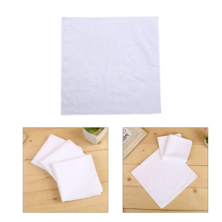 White Hankie Women Embroidery Handkerchiefs Cotton