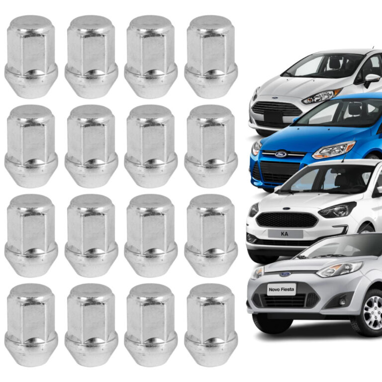 Jogo 16 Porcas Cromadas Roda Liga Onix Prisma Spin