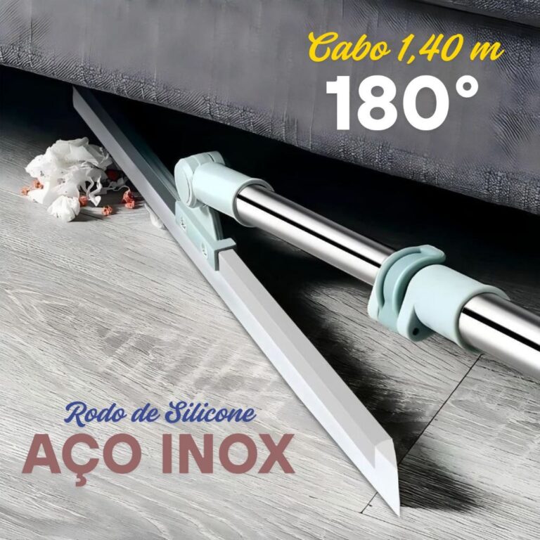 Rodo de Silicone Para Limpeza de Piso Vidros Com G