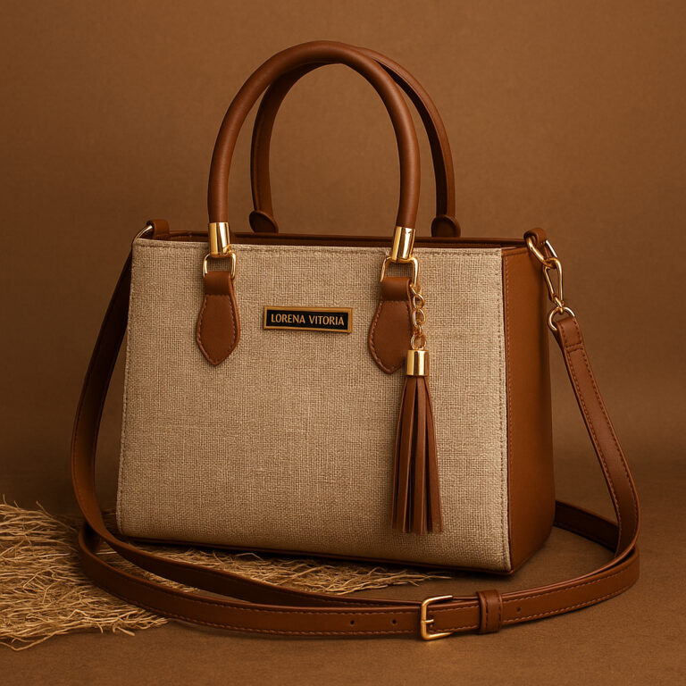 Bolsa Feminina Lorena Vitória Palha Chic Alça Du