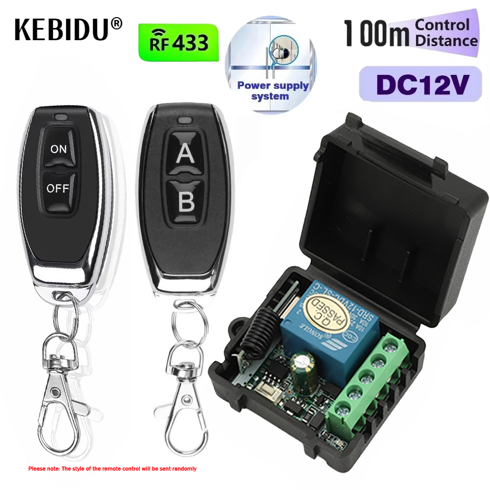 433Mhz Interruptor Sem Fio DC 12V RF Transmissor Receptor De Relé Para Fechadura Eletromagnética De