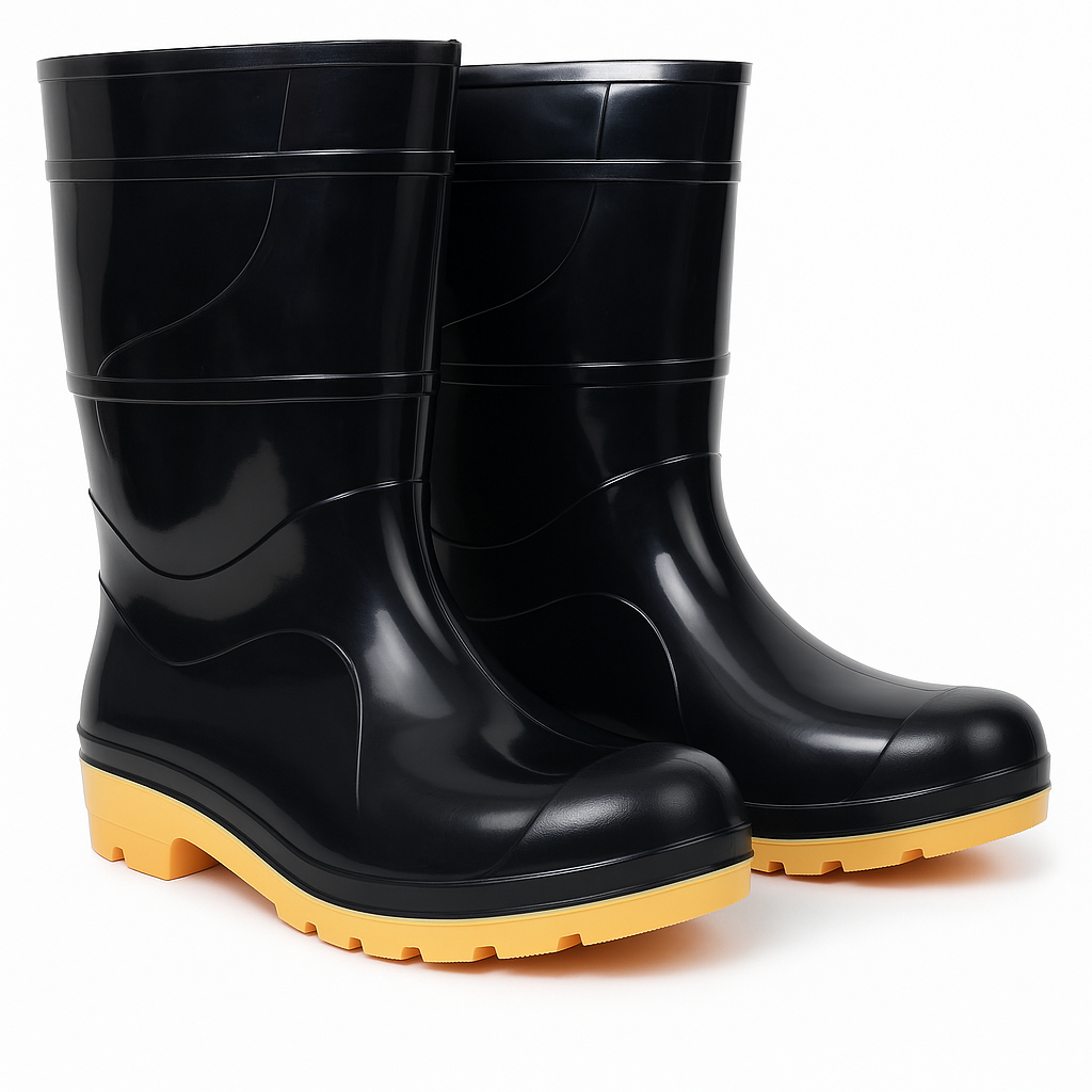 Bota Borracha Galocha Cano Medio PVC Impermeável Antiderrapante Cartom