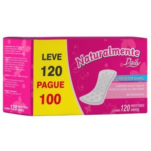 Absorvente Naturalmente Daily Protetor Diário 120