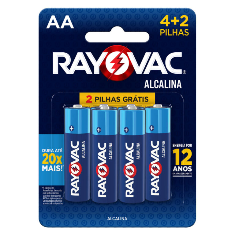 Pilha Alcalina Rayovac Tam Aa Com 6 Unidades