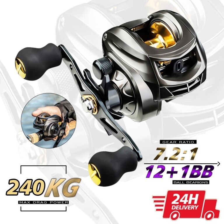 Carretel De Pesca Profissional AK2000 7.2:1 12+1BB